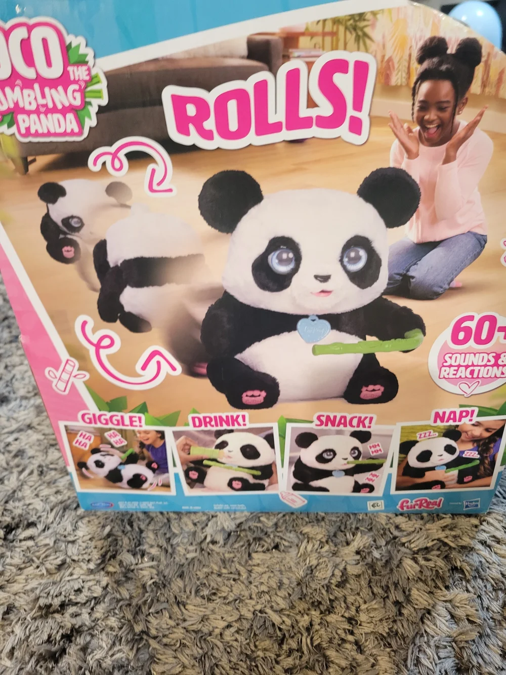 Hasbro FurReal Coco Tumbling Panda Plush - Black & White